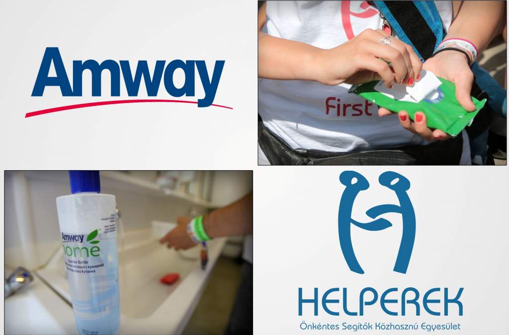 Bevetésen a Helperek: két fesztivál, 1200 ellátás Az Amway harmadik éve támogatja termékeivel az önkéntes segítőket