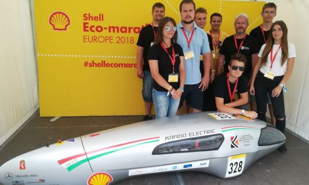 14. lett a kecskeméti csapat a Shell Eco-marathon Europe energiahatékonysági versenyen