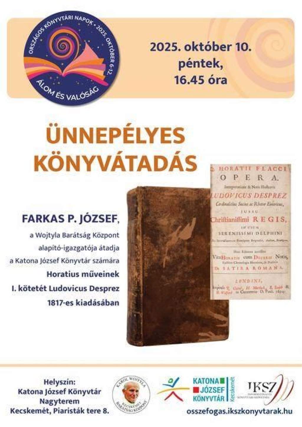 Ünnepélyes könyvátadás a Katona József Könyvtárban