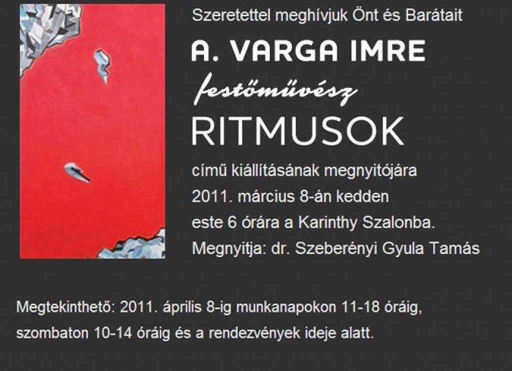 Ritmusok - A. Varga Imre festőművész kiállítása