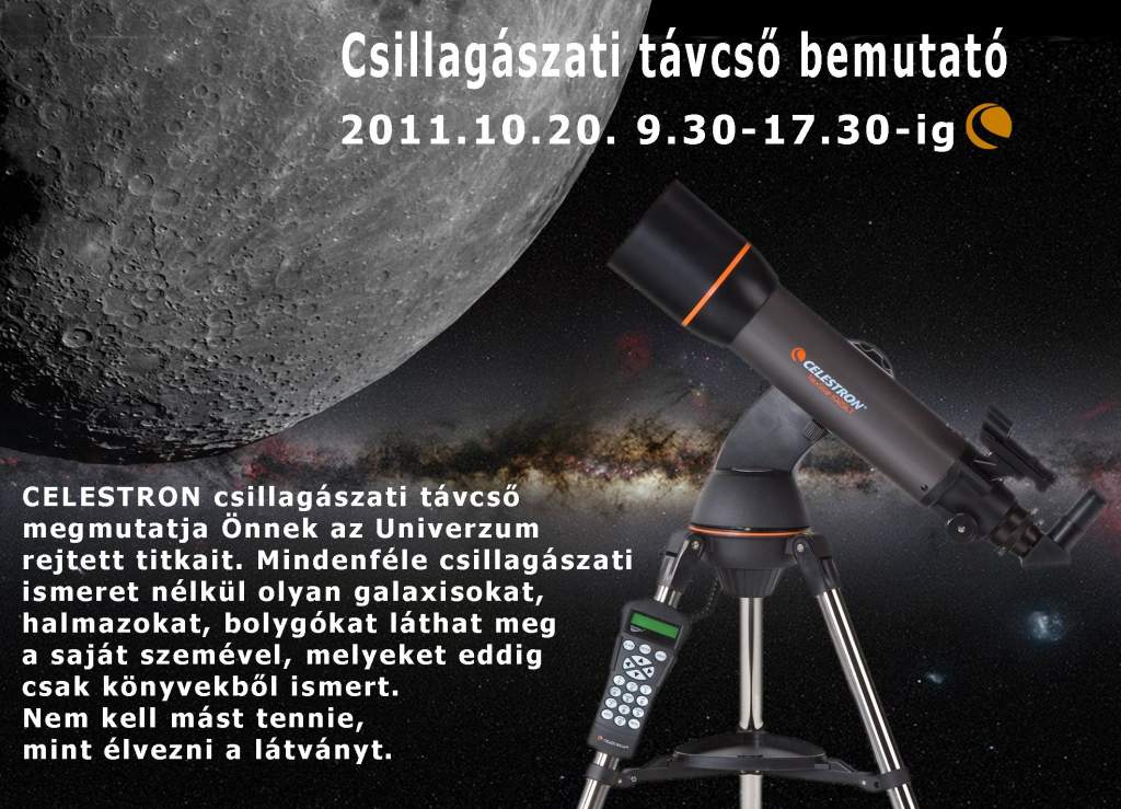 Csillagászati távcső bemutató a Kiss Fotóban